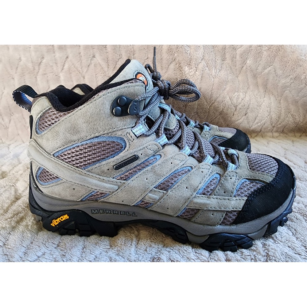 Merrell Moab 2 Mid Waterproof Hiking Boots Womens 8 Grey
